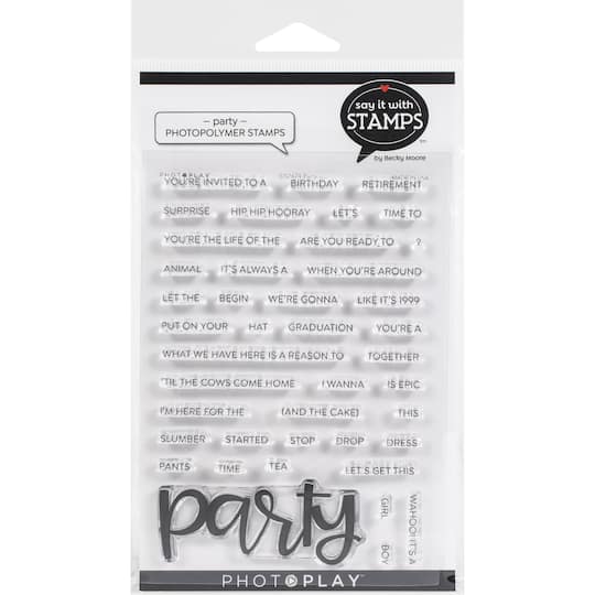 PhotoPlay&#x2122; Say It With Stamps&#x2122; Party Clear Stamps